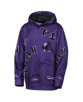 Big Boys and Girls Purple Utah Jazz Moving Violation Hoodie