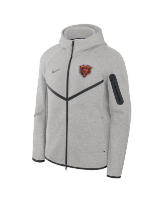 Men's Heather Gray Chicago Bears Tech Fleece Full-Zip Windrunner Hoodie