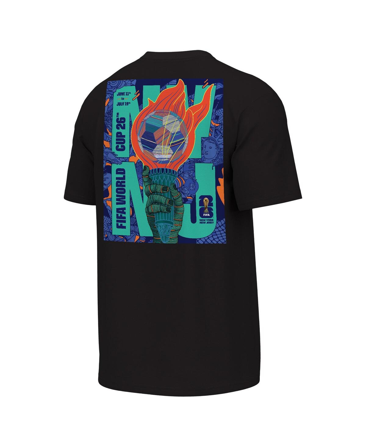 Outerstuff Men's Black 2026 Fifa World Cup New York Host City Poster Graphic T-shirt In Black