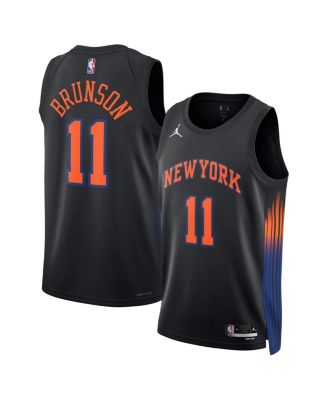 Jordan - Men's and Women's Jalen Brunson Black New York Knicks Swingman Jersey