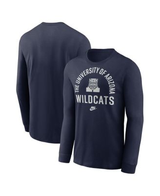 Nike - Men's Navy Arizona Wildcats Legacy Arched Logo Long Sleeve T-Shirt