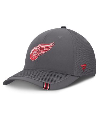 Fanatics - Men's Gray Detroit Red Wings Clincher Team Stripes Flex Hat