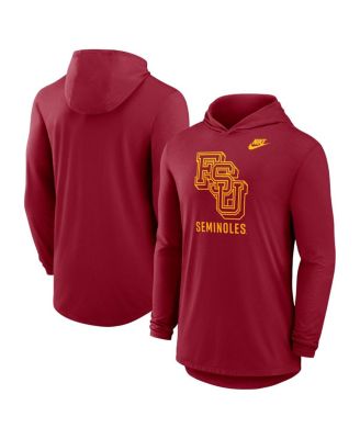 Nike - Men's Garnet Florida State Seminoles Legacy Tri-Blend Dri-FIT Long Sleeve Hoodie T-Shirt