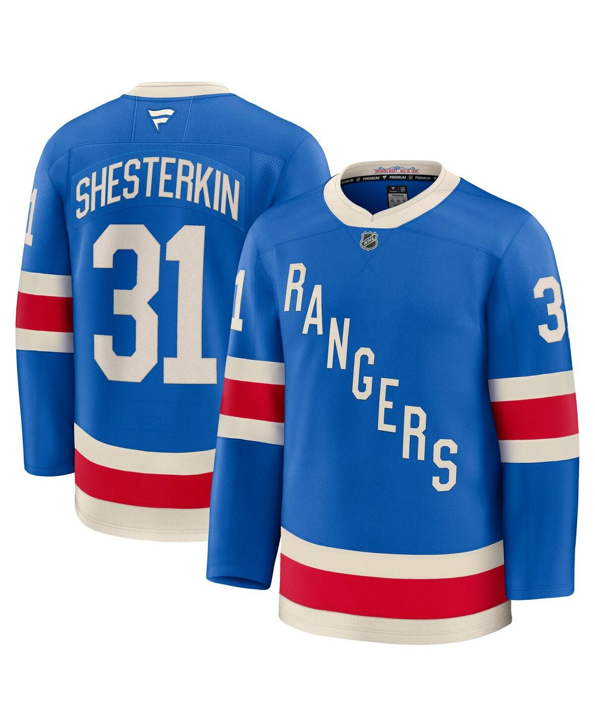 Fanatics Men's Igor Sheltering Blue New York Rangers Centennial Premium Jersey
