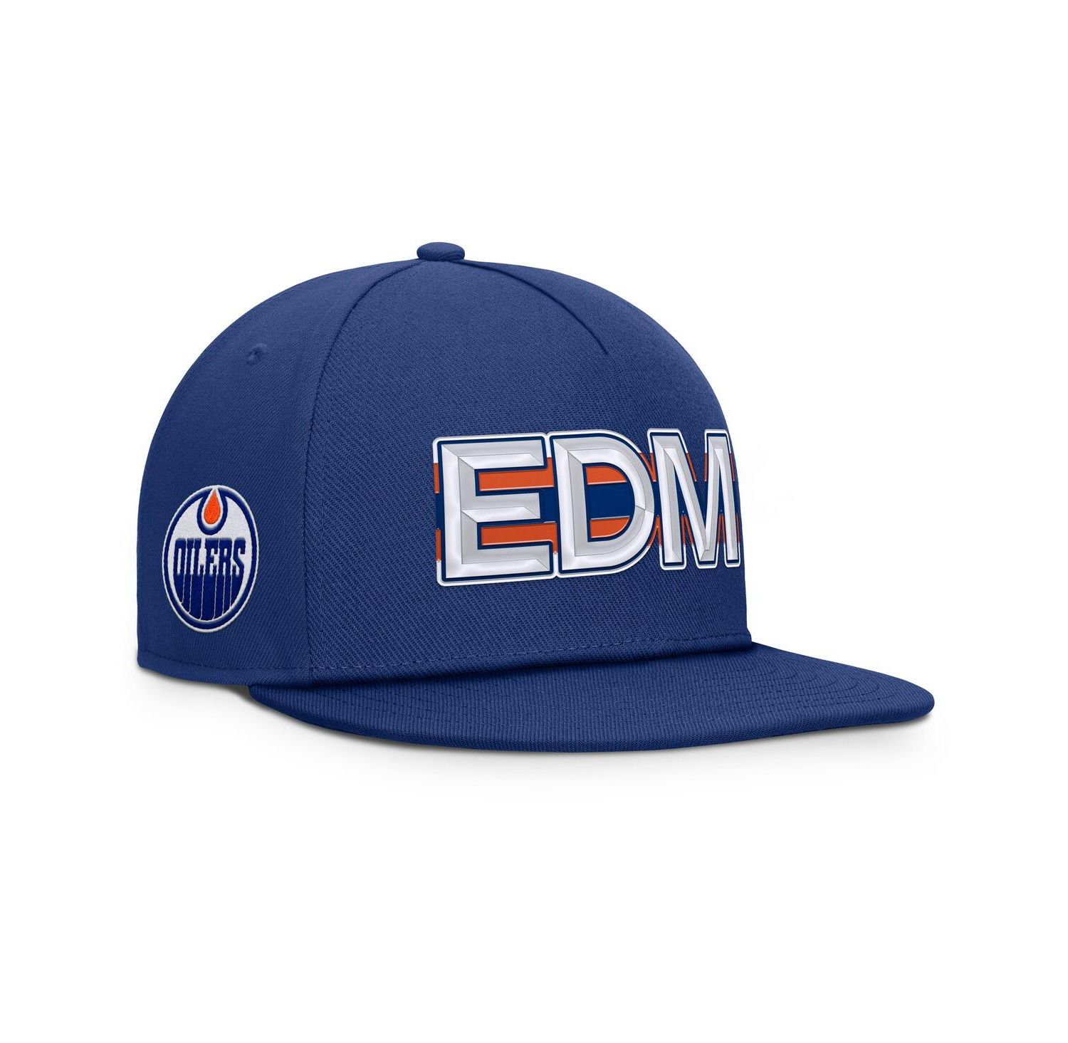 Men's Royal Edmonton Oilers Authentic Pro Rink Team Code Snapback Hat