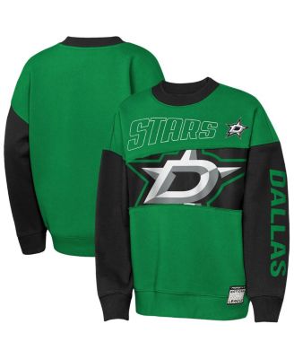 Outerstuff - Big Boys and Girls Kelly Green/Black Dallas Stars Impact Player Sweatshirt