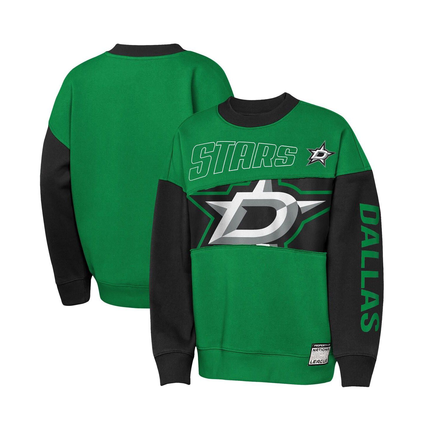 Детская толстовка Outerstuff Kelly Green/Black Dallas Stars Impact Player — фото 1