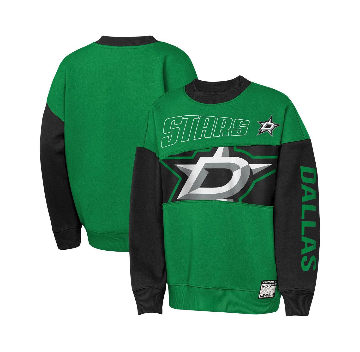 Big Boys and Girls Kelly Green/Black Dallas Stars Impact Player Sweatshirt