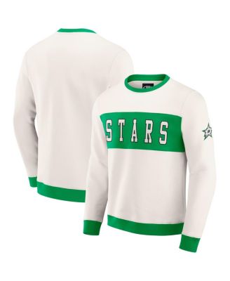 Fanatics - Men's Cream Dallas Stars Color Block Pullover Sweatshirt