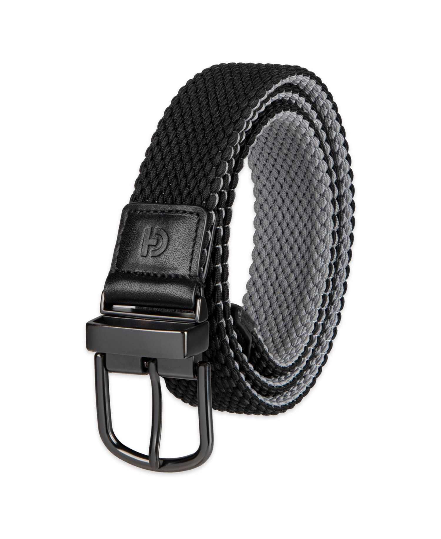 35MM Men's Two-in-One Reversible Braided Stretch Belt