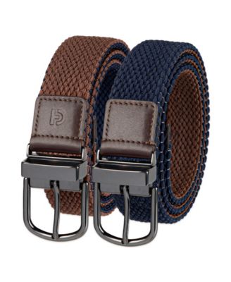 Men's Two-in-One Reversible Braided Stretch Belt