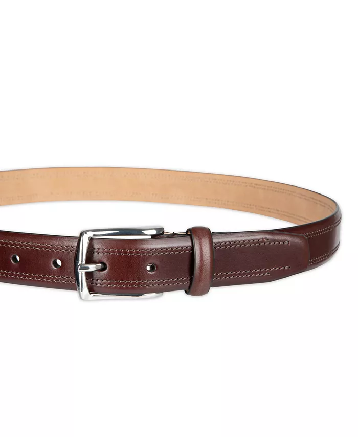 30MM Men's Double Stitched Leather Dress Belt - thumbnail 8