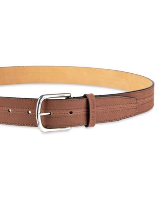 Men's Seam-Stitched Leather Dress Belt