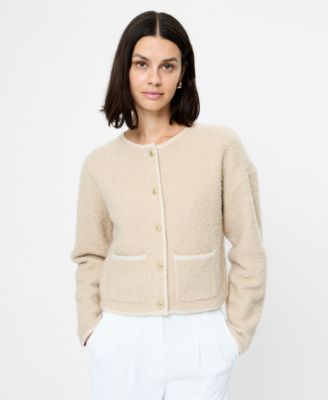 French Connection - Women's Effie Boucle Round Neck Cardigan