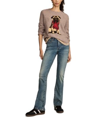 Women's Cloud Soft Pug Crew Neck Sweater