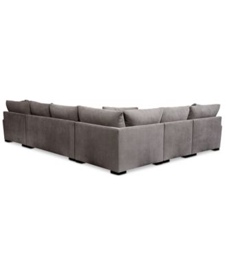 CLOSEOUT! Rhyder 5-Pc. Fabric Sectional Sofa with Apartment Sofa, Created for Macy's