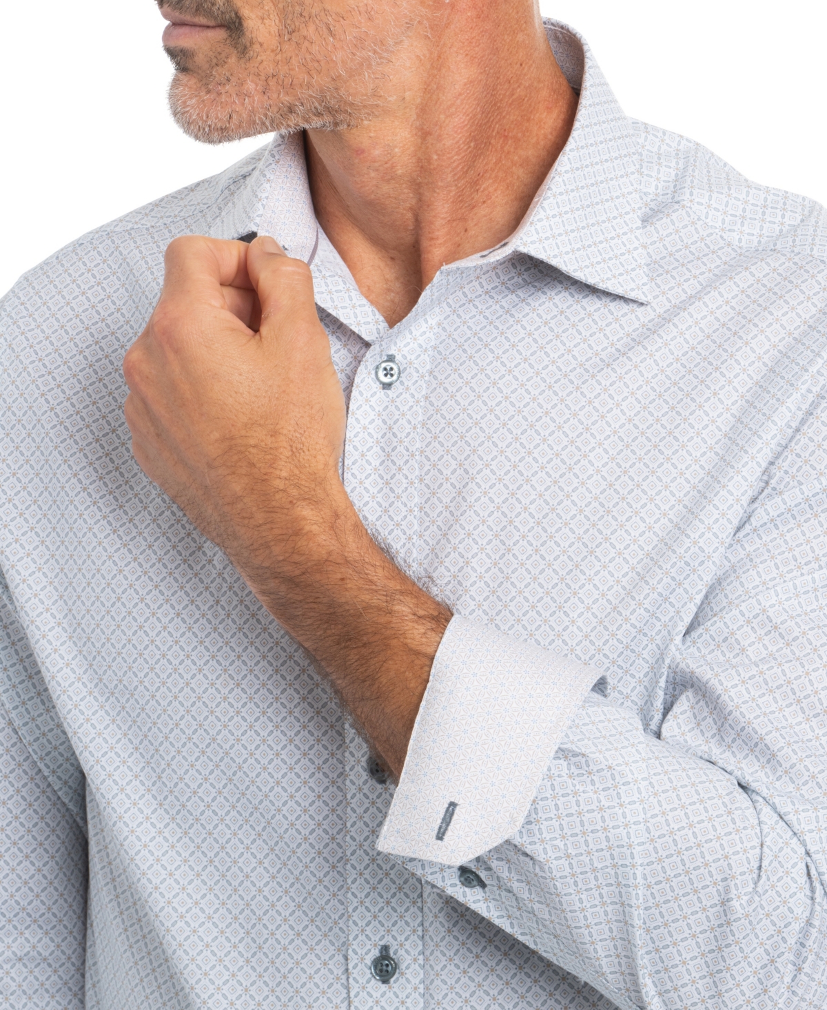 Nick Graham Men's Connected Square Modern Fit Shirt