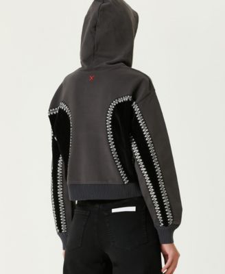 Women's Cotton Panelled Hoodie