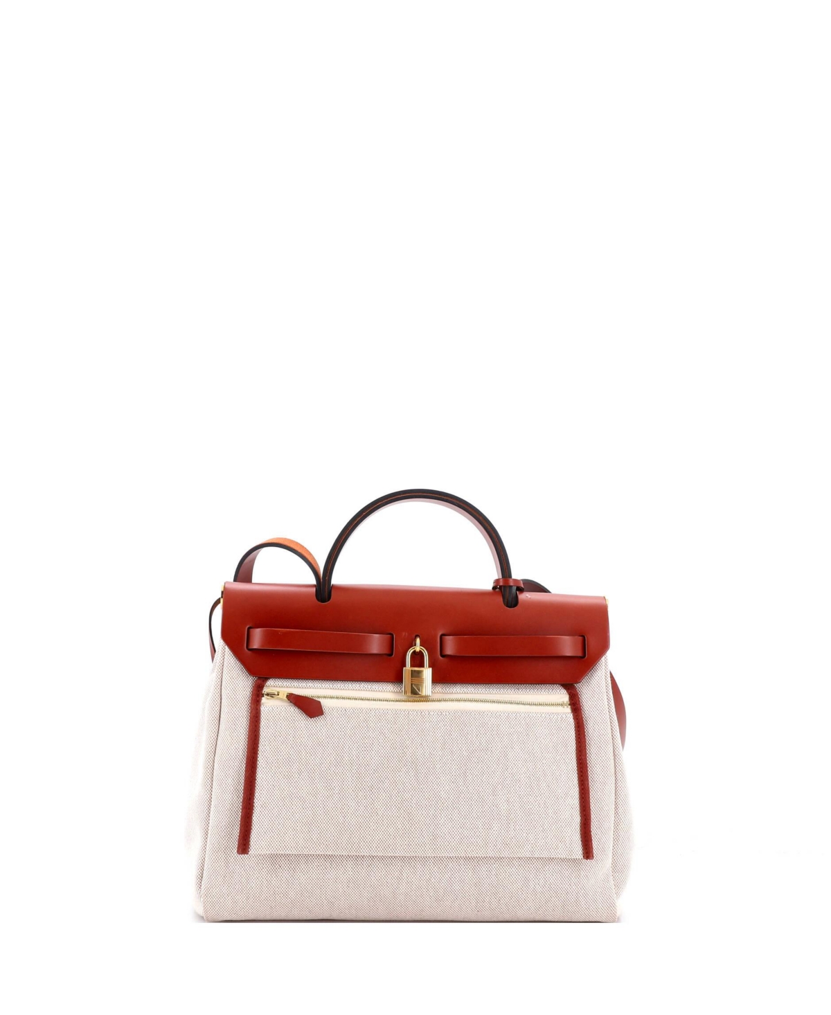 Pre-Owned Hermes 31 Herbag Zip Relief Brides de Gala Toile and Leather