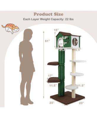 Multi-level Cat Tree with Condo andand Anti-tipping Device