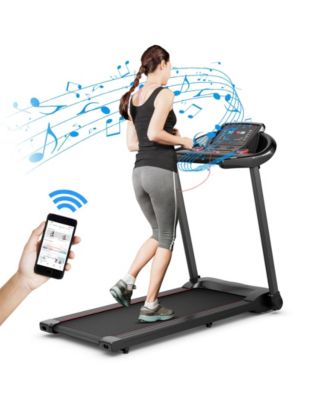2.25HP Electric Running Machine Treadmill with Speaker and APP Control-Red