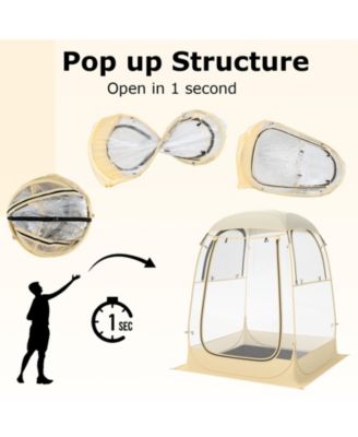 Instant Pop up Sports Tent with Carrying Bag and Floor Mat for 1-2 People