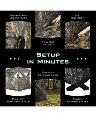 3 Person Portable Pop-Up Ground Hunting Blind with Tie