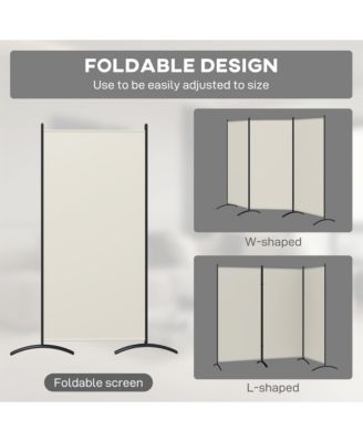 6' 3 Panel Room Divider, Indoor Privacy Screen for Home, Light