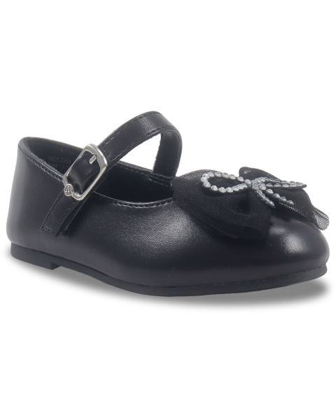 Обувь Jessica Simpson Amy Petal Buckle Strap Dress Shoe для девочек, цвет: Чёрный