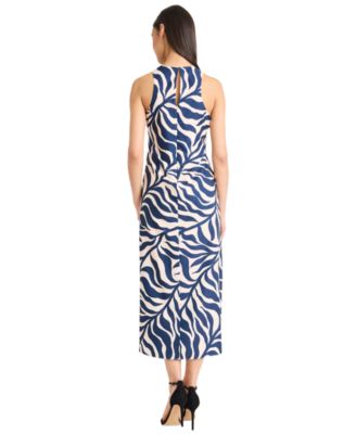 Women's Sleeveless Printed Midi Dress