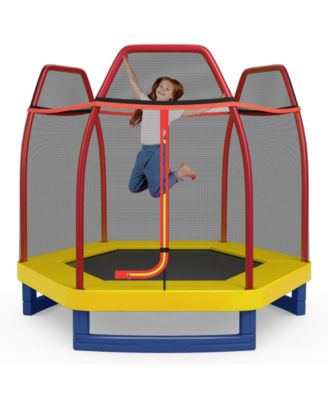 7 Feet Kids Recreational Bounce Jumper Trampoline-Red