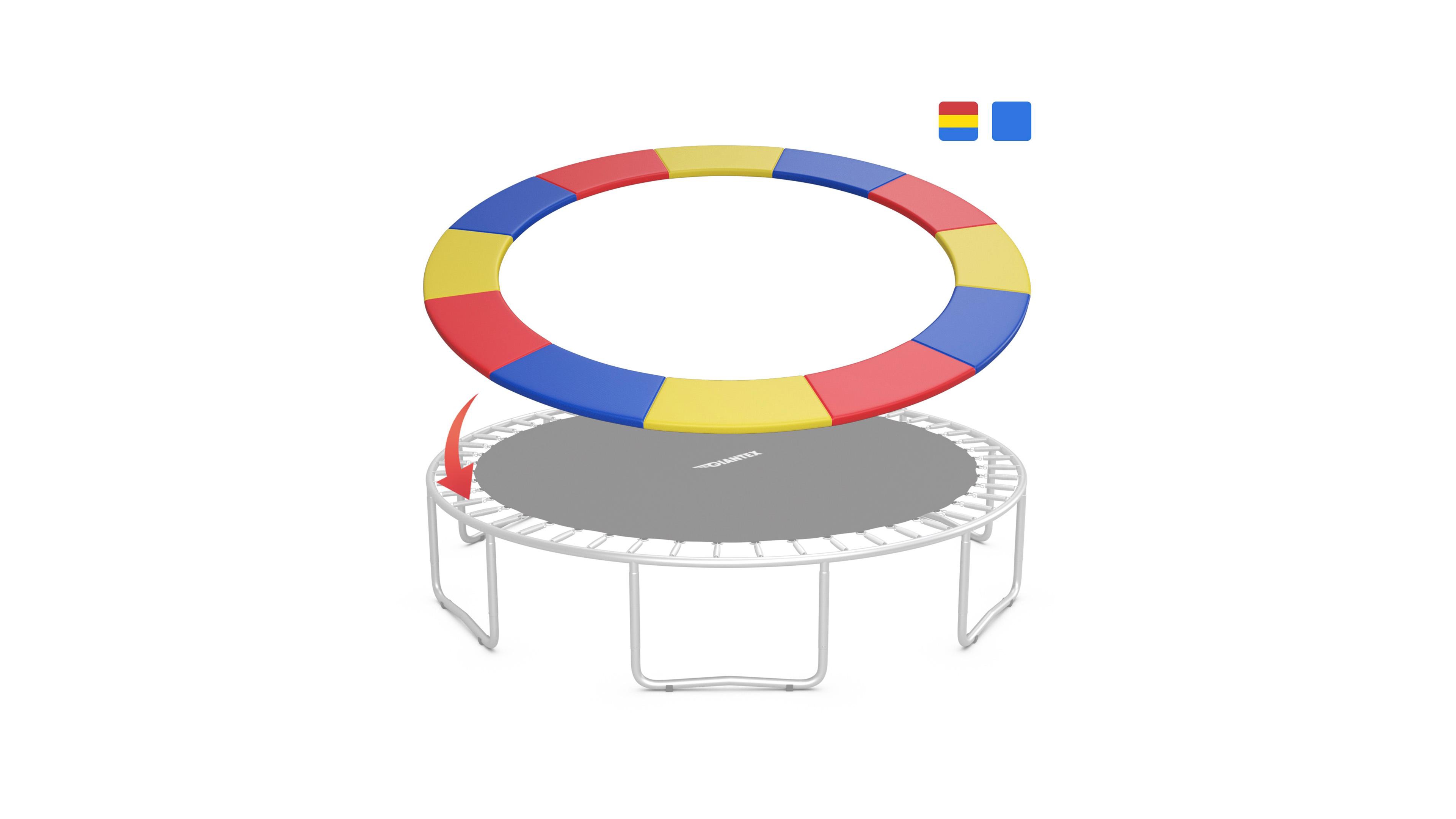 Sugift 15 Feet Universal Trampoline Spring Cover-Multicolor