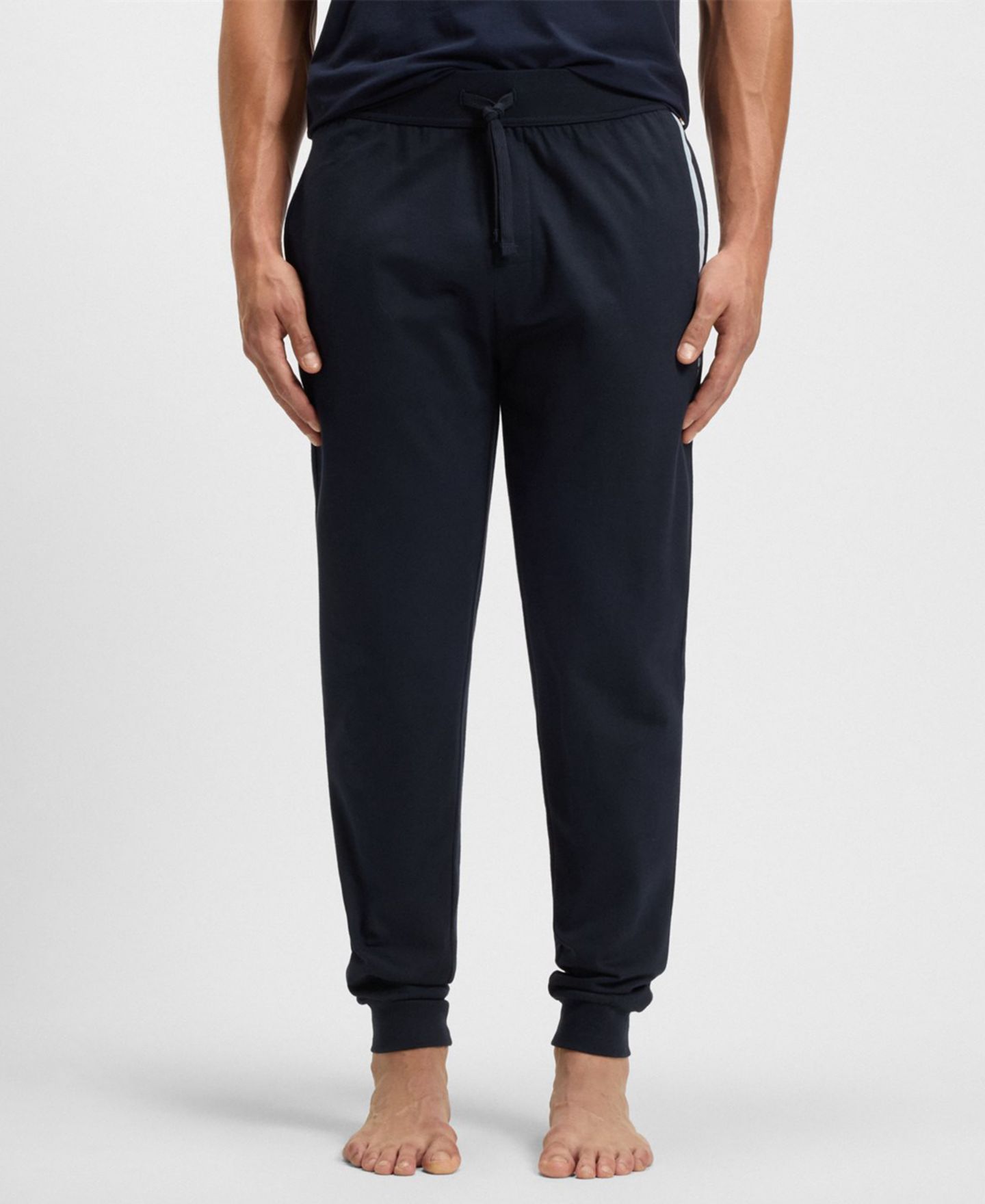 Мужские брюки Hugo Boss Authentic Drawstring Waistband, цвет: Тёмный синий — фото 2