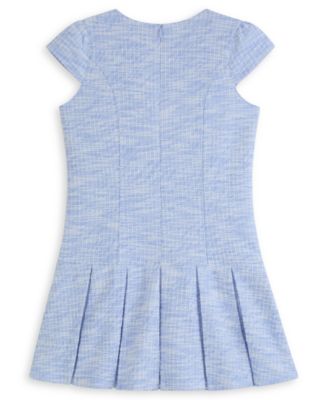 Girls' 4-6X Short-Sleeve Boucle Dress