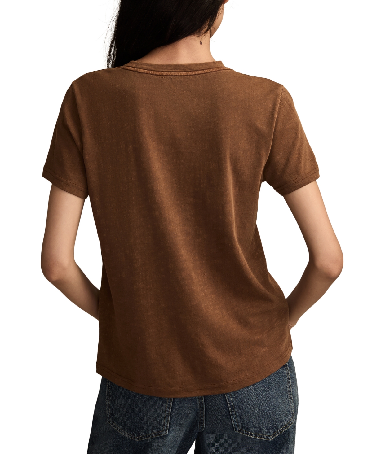 Lucky Brand Women's Floral Sun Classic Crewneck Top