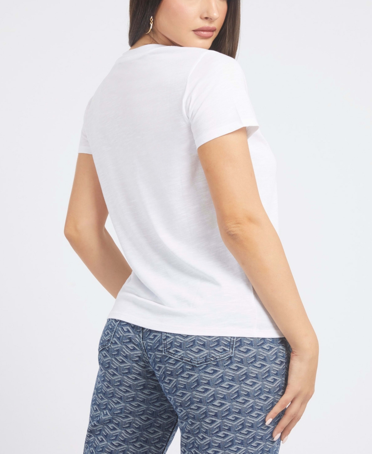 Guess Women's 1981 Crystal Logo Cotton T-Shirt