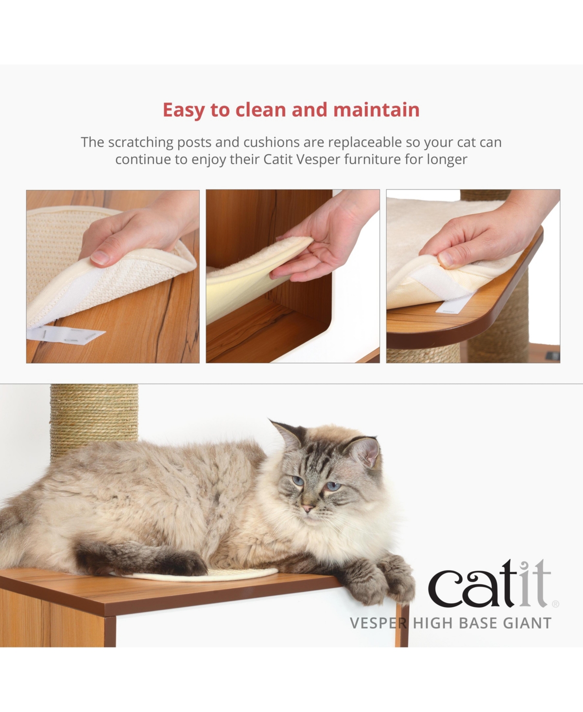 Catit Vesper High Base Giant, Walnut