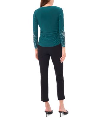 Women's Side Cinched Boat Neck Top