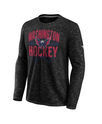 Men's Gray Washington Capitals Iced Out Long Sleeve T-Shirt