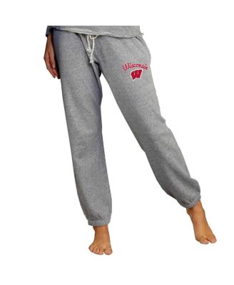 Concepts Sport - Women's Gray Wisconsin Badgers Mainstream Knit Jogger Pants