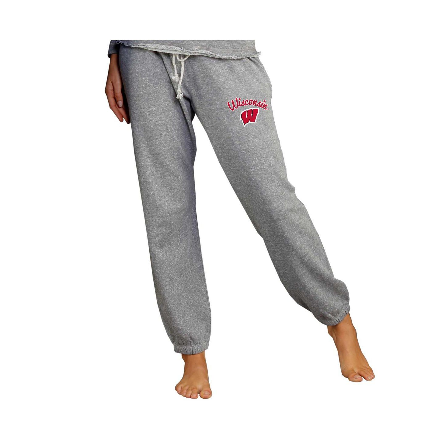 Женские брюки Concepts Sport Gray Wisconsin Badgers Mainstream Knit Jogger — фото 1