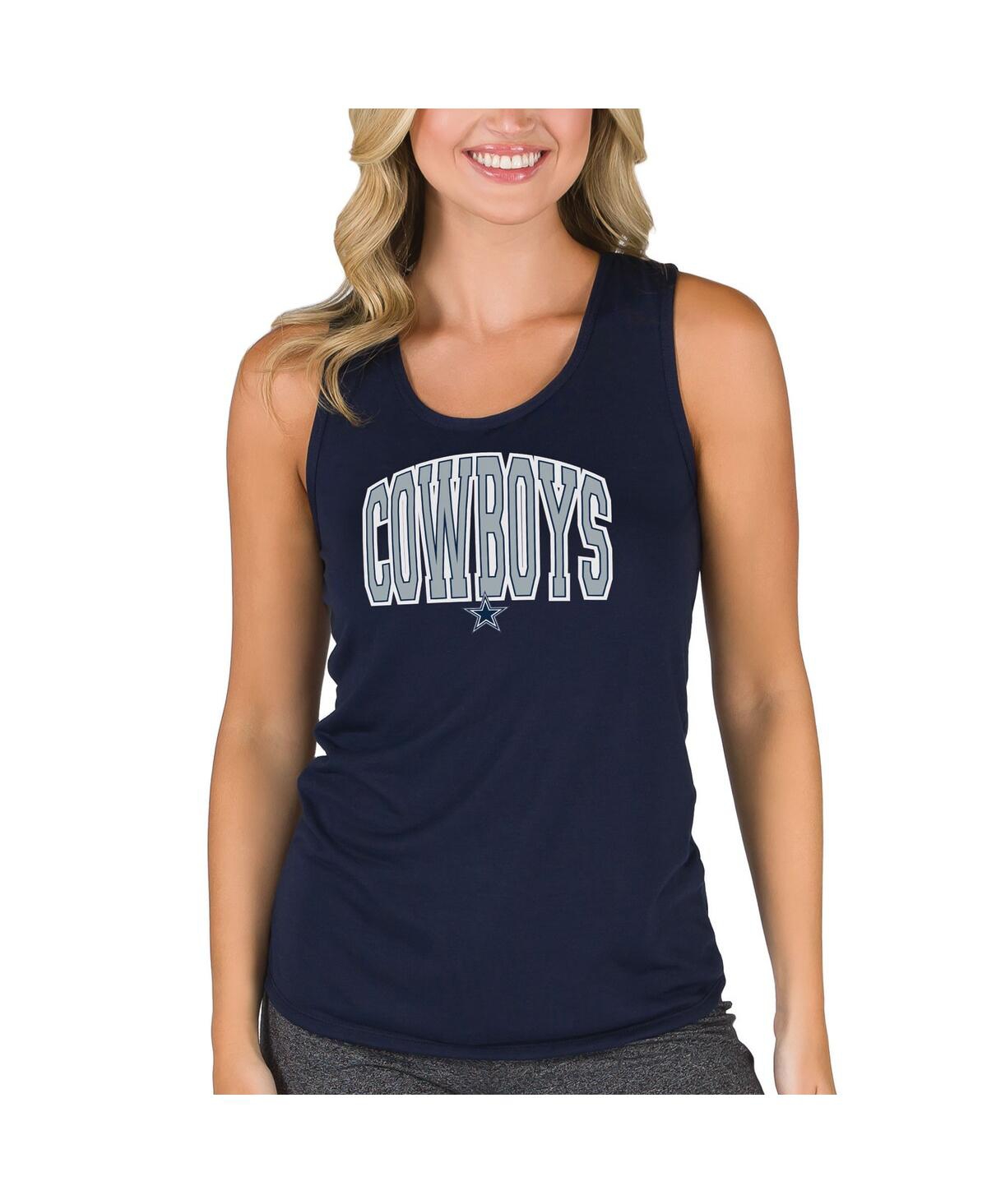 Concepts Sport Women's Navy Dallas Cowboys Marathon Racer Back Tank Top In Blue