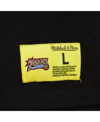 Men's Black Philadelphia 76ers Hardwood Classics Neon Nights Premium T-Shirt