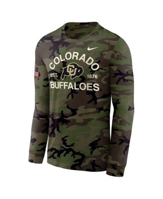 Men's Camo Colorado Buffaloes 2025 Military Appreciation Legend Dri-FIT Long Sleeve T-Shirt