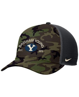 Nike - Men's Camo BYU Cougars 2025 Military Appreciation Rise Adjustable Trucker Hat