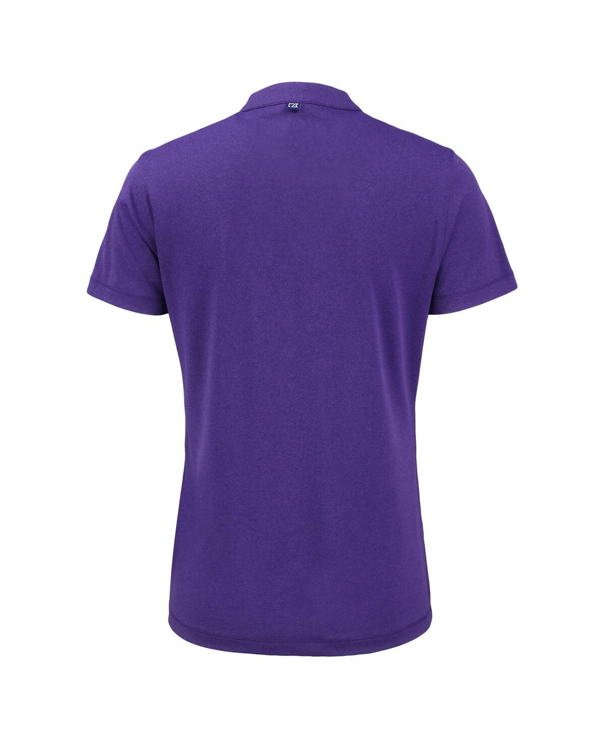 Cutter & Buck Women's Heather Purple Lsu Tigers Vintage Logo Forge Heathered Stretch Blade Top In Purple