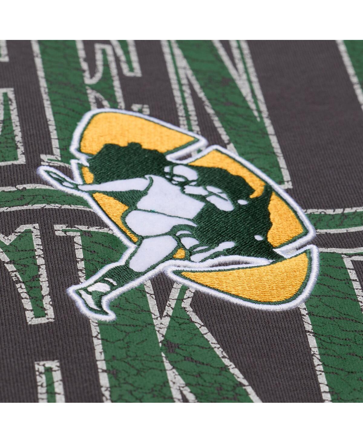 Mitchell & Ness Men's Black Green Bay Packers Downtown Crew Vintage Logo Sweatshirt In Black