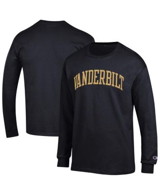 Men's Black Vanderbilt Commodores Basic Arch Long Sleeve T-Shirt