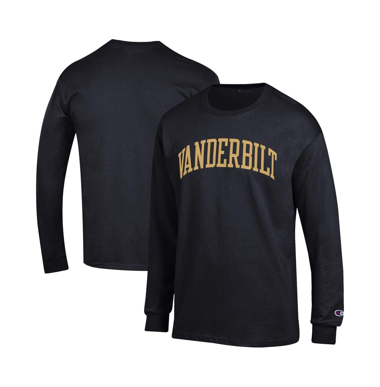 Мужская футболка Champion Black Vanderbilt Commodores Basic Arch Long Sleeve — фото 1
