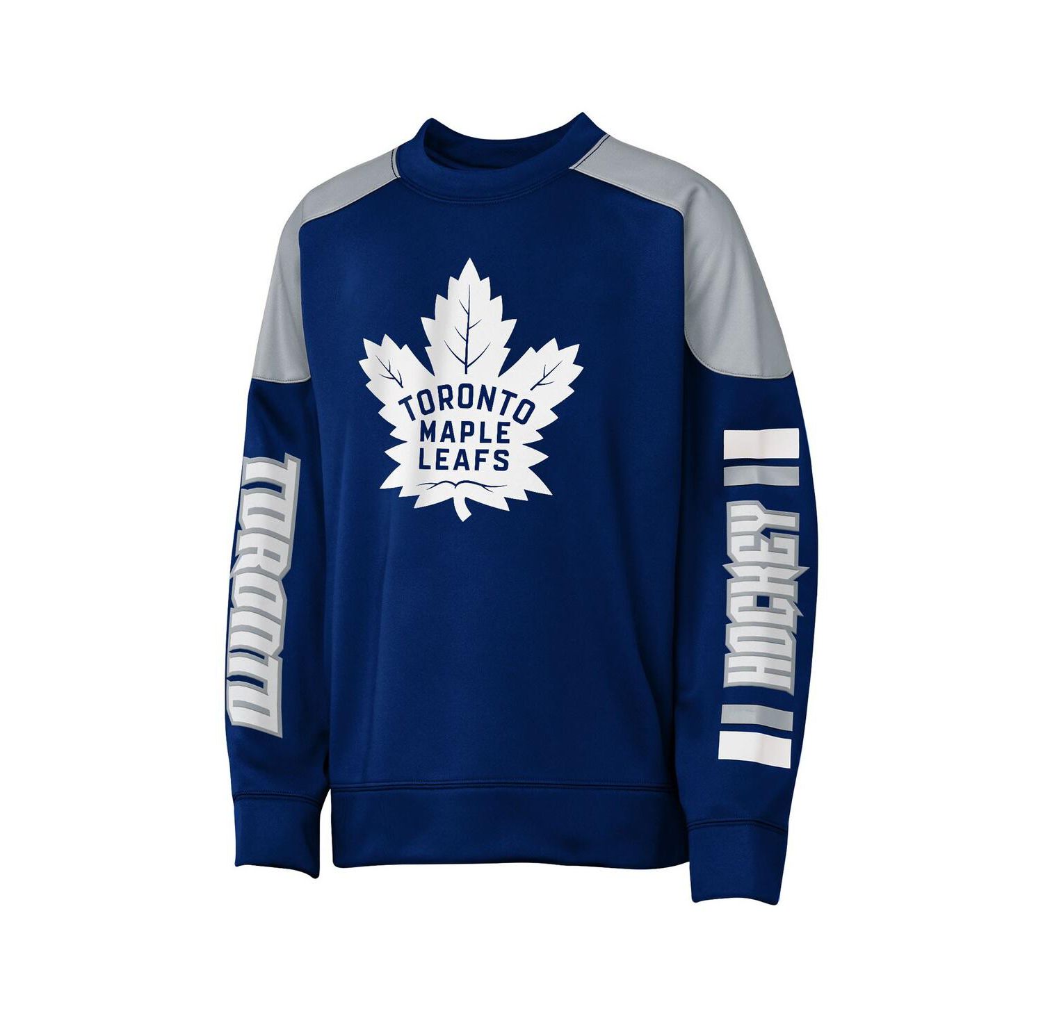 Big Boys and Girls Auston Matthews Blue Toronto Maple Leaf Best Defense Name & Number Crewneck Sweatshirt